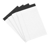 Mipcase 4pcs A5 Legal Notepad Set 12.7x20.3cm Wide Ruled Tearable Memo Pads for Office and School, White Paper Notebook for Work Planning and Note Taking