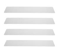 Mipcase 4pcs Aluminum Door Bottom Protector Plate with Rounded Edge, Kick Plate for Wood and Metal Gates, Silver Finish, Prevents Injuries and Daily Wear, Suitable for Indoor and Outdoor