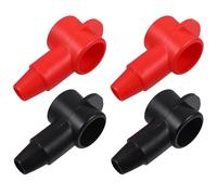 Mipcase 4pcs Battery Terminal Protector Covers Set Flame-retardant Insulated Pvc Colored Battery Post Covers