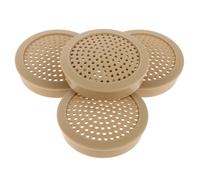 Mipcase 4pcs Beige 2-inch Car Speaker Grill Mesh Covers Speaker Wire Mesh Guards for Car Audio Tweeter and Subwoofer Protection Universal Grilles for Vehicle Sound Systems