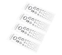 Mipcase 4pcs Eye Testing Charts Set for Home Use Standard Visual Examination Wall Charts for S Eyesight Test for Pediatric Vision Screening
