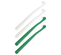 Mipcase 4pcs Manual Cat Toothbrush Small Head Teeth Cleaning Brush for Cats and Dogs, Portable Pet Oral Care Toothbrush Set with Green and White Handles for Daily Dental Hygiene