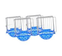 Mipcase 4pcs Parrot Breeding Nest Bird Breeding Nest Pigeon Egg Nest Hollow Cage Nest Bird Cage Nest Basin Parrot Hideaway Shelter Budgie Nest Breeding Hatching Nest Blue Iron Wire