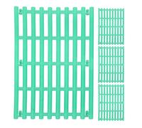 Mipcase 4pcs Plastic Rabbit Cage Floor Mats Green, Bunny Cage Resting Pads with Litter Pan Function, Non-slip Pet Rabbit Accessories for Small Animals Bedding