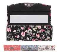 Mipcase 4pcs Portable Lipstick Case with Mirror for Ladies, Retro Style Cloth Lip Balm Box, Convenient for Daily Carry and Well Protect Your Lipstick, for Camping and Hiking