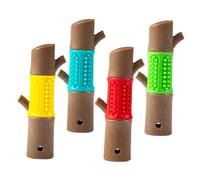Mipcase 4pcs Puppy Teething Toy Bamboo Dog Chew Toys Interactive Fun for Small Dogs Promote Healthy Chewing
