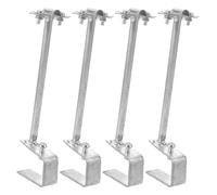 Mipcase 4pcs Roof Tile Bracket Adjustable Iron Silver Lightning Protection Mount for Air Terminals down Conductors Residential Industrial Use