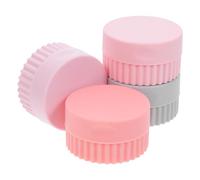 Mipcase 4pcs Silicone Travel Pill Organizer Set with No-Spill Lids, Small Round Silicone Jars for Medicine and Vitamin Storage, Portable Dustproof Pill Holder for Pocket and Travel Use