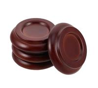 Mipcase 4Pcs Solid Wood Piano Caster Cups Non Slip Floor Protectors for Hardwood Carpet Durable Piano Pads for Noise Reduction Floor Protection Homes Schools Concert