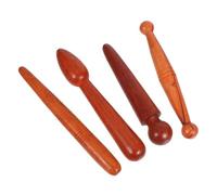 Mipcase 4pcs Wooden Massage Stick Set Handheld Tool for Foot Reflexology and Meridian Therapy Traditional Chinese Medicine Health Relief and Fatigue Reduction