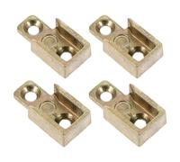 Mipcase 4pcs Zinc Alloy Metal Window Lock Plate Security Sash Lock Strike Keeper for Casement Windows for Home Security