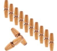 Mipcase 50pcs 45mm Wooden Clothes Toggle Buttons Horn Style Sewing Replacement Buttons for Coats Jackets DIY Garment Craft