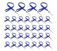Mipcase 50pcs Blue Flat Id Badge Lanyards Neck Strap for Corporate Offices, Exhibitions, and Professional Seminars with Sturdy Neck Strap for Id Cards