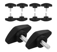 Mipcase 50pcs Plastic T-handle Thumb Screw Knob for Microphone Stand with Universal Compatibility and Easy Installation, Adjustable Clamping Rod Screw for Studio and Meetings, Black M5