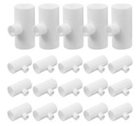 Mipcase 50pcs Pvc Tee for Chicken Waterer with Threaded Connections and Three-way Tee Design, Plastic Material for Farm Use and Chicken Coop, Compatible with Nipple Drinkers and Feeders,