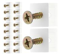 Mipcase 50pcs White Plastic Drawer Wedges with Screws 45° Cabinet Repair Kit for Bottom Mount Drawer Supports and Sagging Bottom Fixing Accessories