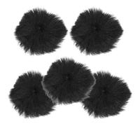 Mipcase 5Pcs Artificial Fur Windproof Microphone Cover for Outdoor Film and Television Recording - Outdoor Mic Wind Cover with Good Sound Reception Protection from Saliva and Moisture