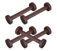 Mipcase 5pcs Brown Wooden Thread Spools 96mm Length X 28mm Diameter, Small Natural Wood Craft Bobbins for Sewing, Ribbon Winding, DIY Textile and Art Projects