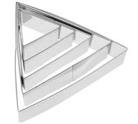 Mipcase 5pcs Stainless Steel Triangle Cake Rings Baking Set for Muffin and Crumpet Mold, Non-Stick Baking Supplies for Dessert and Chiffon Cake, Kitchen Bakeware Tool for Home Use Random