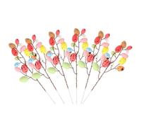 Mipcase 6 Pcs Easter Egg Branches Decoration with Plastic and Foam Material Fine Workmanship Easter Tree Ornaments for Bedroom and Room Supplies Random Color