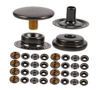 Mipcase 60 Sets Metal Snap Fastener Kit for Clothes Bags Jeans DIY Craft Gunmetal Color Press Studs for Down Jackets Baseball Jackets with Easy Attach Four Prong Design