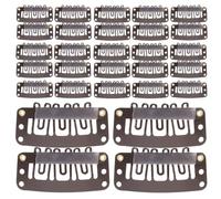 Mipcase 60pcs Deep Coffee U-shaped Hair Clips for Wig and Hat Fixing Hair Extension Snap Clips Multipurpose Hairdressing Tools for Women’s Accessories