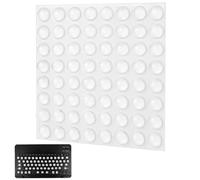 Mipcase 64 Pcs Silicone Keyboard Bumpers Self Adhesive Typing Stickers 11x5mm Half Sphere Keyboard Protector for Women with Long Nails for Typing Protection