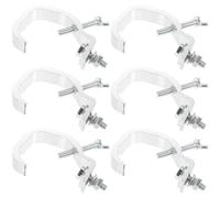 Mipcase 6pcs Aluminum Stage Light Hooks 20mm Wide Metal Truss Clamps for Moving Head Spotlights, Heavy-Duty Load 20kg, Suitable for Stage Lighting and Dj Equipment