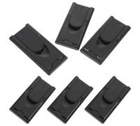 Mipcase 6pcs Black Sliding Door Safety Locks Plastic Slide Latch Locks for Proofing on Kitchen Bathroom Closet Doors