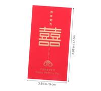 Mipcase 6pcs Chinese Red Wedding Envelopes with Double Happiness Design Red Money Packets for Wedding Traditional Paper Envelopes for Marriage Blessings