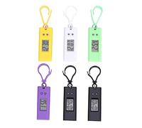 Mipcase 6pcs Electronic Watch Key Chain Digital Watch Man Watch Mini Key Ring Small Watch with Keychain Boderry Watches for Men Digital Clock Pendant Carabiner Number Men and Women Plastic