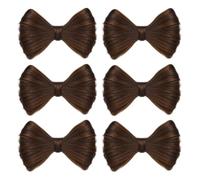 Mipcase 6pcs Hair Clip Bun Set with Elegant Bowknot Design, High Temperature Fibre Material, Comfortable Wear, for Daily Wear and Weddings, Fashion Hair Accessories for Women