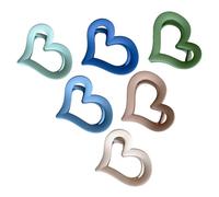Mipcase 6pcs Heart Shaped Claw Clips Hair Accessories for Women Medium Hair Clips Medium Back of Head Styling Random Color