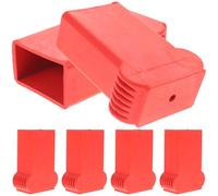 Mipcase 6pcs Rubber Ladder Feet Covers Non-Slip Antiskid Protective Pads 3x5cm Red Caps for Household Step Ladder Safety and Wear Resistance