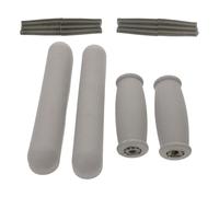 Mipcase 6pcs Underarm Crutch Accessories Rubber Anti-Slip Hand Grip Pads Plastic Core and Cushion Gray for Mobility Aid Rehabilitation