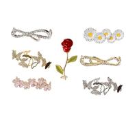 Mipcase 7 Pcs Gemstone Alloy Shoe Clips DIY Decorative Small White Shoe Charms for Women’s Sneakers Korean Style Mixed Color for Casual and Party Wear