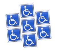 Mipcase 7pcs Weatherproof Disabled Wheelchair Symbol Stickers Self Adhesive Handicap Sign Decals for Car Windows Disability Vehicle Labels