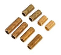 Mipcase 8 Pcs Brass Hollow Threaded Rod for Lamp Repair, Sturdy Golden Light Connecting Rods, Easy to Use Thread Tubes for Professional Lamp Connections