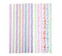 Mipcase 840pcs Glow-in-The-Dark Origami Star Paper Strips Set, 4 Packs DIY Lucky Folding Paper Craft Accessories with Love and Heart Patterns, Handmade Star Making Supplies and Adults