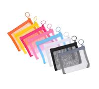 Mipcase 8pcs Mini Mesh Zipper Cosmetic Bags Set, Portable Small Makeup Organizer Pouches for Travel, Purse, Coin, Key, Lipstick, Credit Card Storage