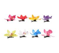Mipcase 8pcs Orchid Flower Hair Clips Set, Multi-color Artificial Orchid Hair Barrettes for Women, Hawaiian Style Flower Hairpin Accessories for Weddings and Parties