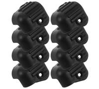 Mipcase 8pcs Speaker Corner Protectors Cabinet Corner Guard Plastic Black for Speaker Box, Chassis, Quick Installation, Anti-collision for Transport and Home Entertainment