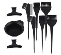 Mipcase 9pcs Hair Dye Kit Hair Coloring Set Well-polished Easy to Clean Plastic Tools for Professionals Home DIY Use Including 6pcs Brush Bowl 2pcs Clip