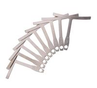 Mipcase 9pcs One Set Guitar T Shaped Measuring Calipers Fingerboard Arc String Piano Adjustment Caliper Stainless Steel Easy Storage String Tuning Tool for Musicians Acoustic Guitar