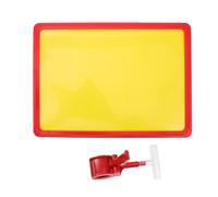 Mipcase A4 Red Frame Price Tag with Clip for Retail Signs, Double-Sided Merchandise Sign Display Holder for Clothing Stores and Supermarkets, Label Clip for Shelf Marketing and Price