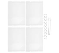 Mipcase A5 Side-Loading Hanging Price Tag Pouch 4-Compartment Chain-Linked Label Holder for Retail Stores Supermarket Merchandise Price Card Organizer