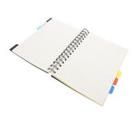 Mipcase A5 Small Spiral Notebook with Dark Arrow Tabs, College Ruled Hardcover Notepad for Professional Work and School Note Taking, Planner Notebooks for Meetings and Office Use