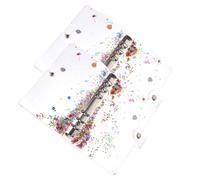 Mipcase A6 Loose-Leaf Notebook Covers with Glitter Sand, 2pcs Plastic Binder Shells for School, Office Supplies, Photo and Card Storage, Colorful Sequins Binder Accessories