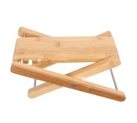 Mipcase Adjustable Bamboo Pedicure Foot Stool Foldable Manicure Foot Support Stool for Home Salon Use Natural Wood Footrest for Comfortable Nail Care and Guitar Playing