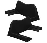 Mipcase Adjustable Black Spare Tire Bracket for Utility Trailers and Rvs, Semi Truck and Trailer Tire Mount Rack, Car Wheel Display Stand for Outdoor Storage